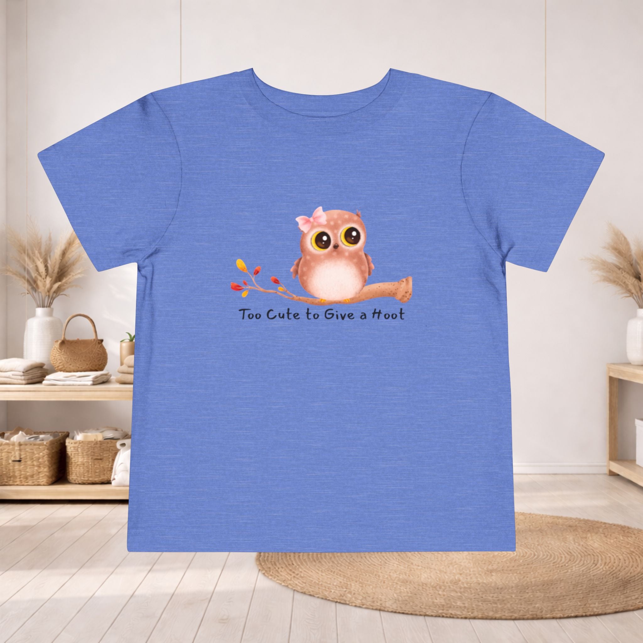 "Too Cute to Give a Hoot" Owl Toddler Tee