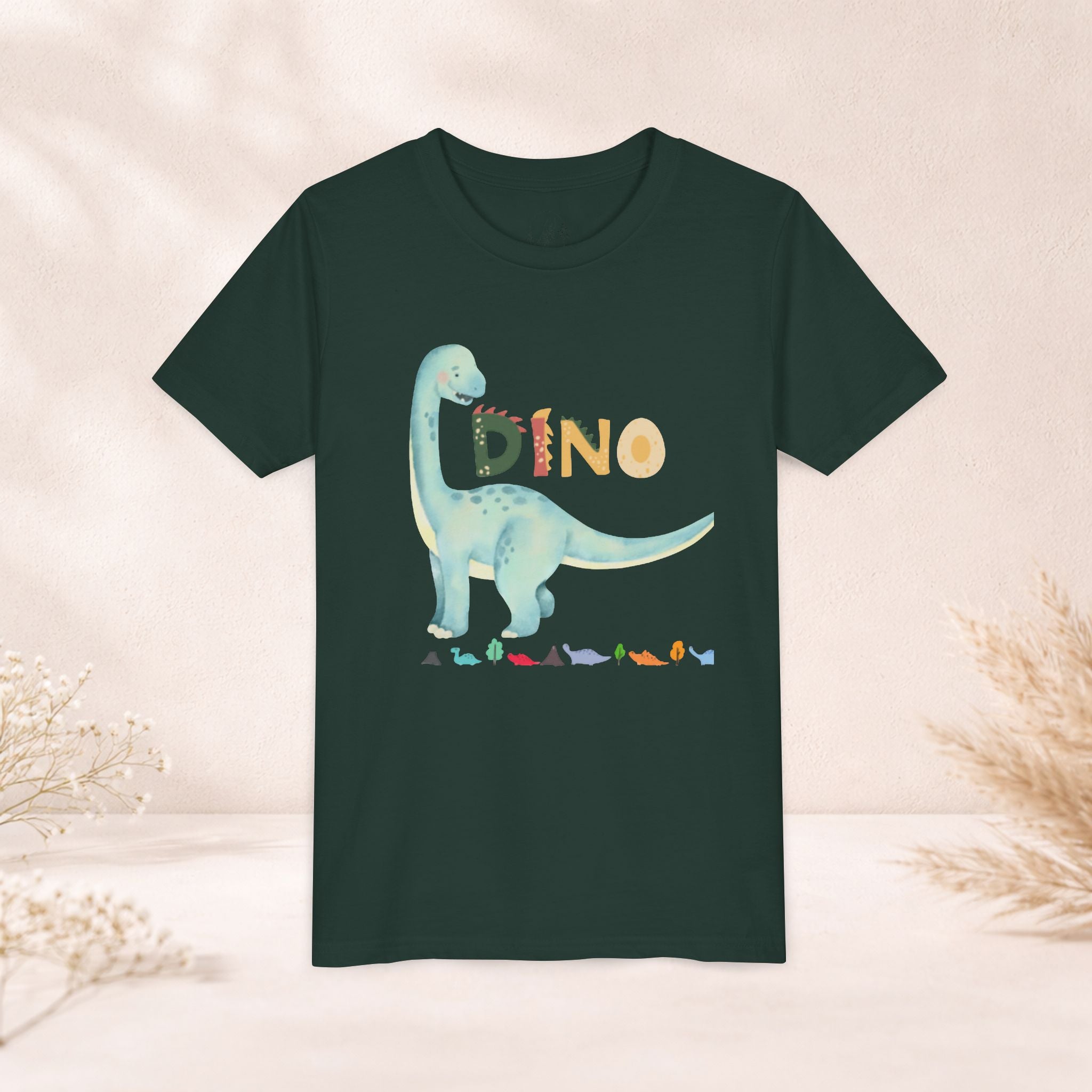 Kids' Dino T‑Shirt — Watercolor Brontosaurus Youth Tee