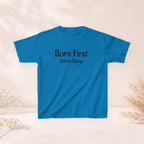 Kids Tee — "Born First. Still in Charge." Sibling Shirt